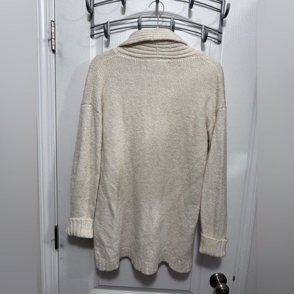 Eddie Bauer Lounge Cardigan Sweater Women’s L Ivory Long Sleeve Cozy Neutral - Picture 4 of 16